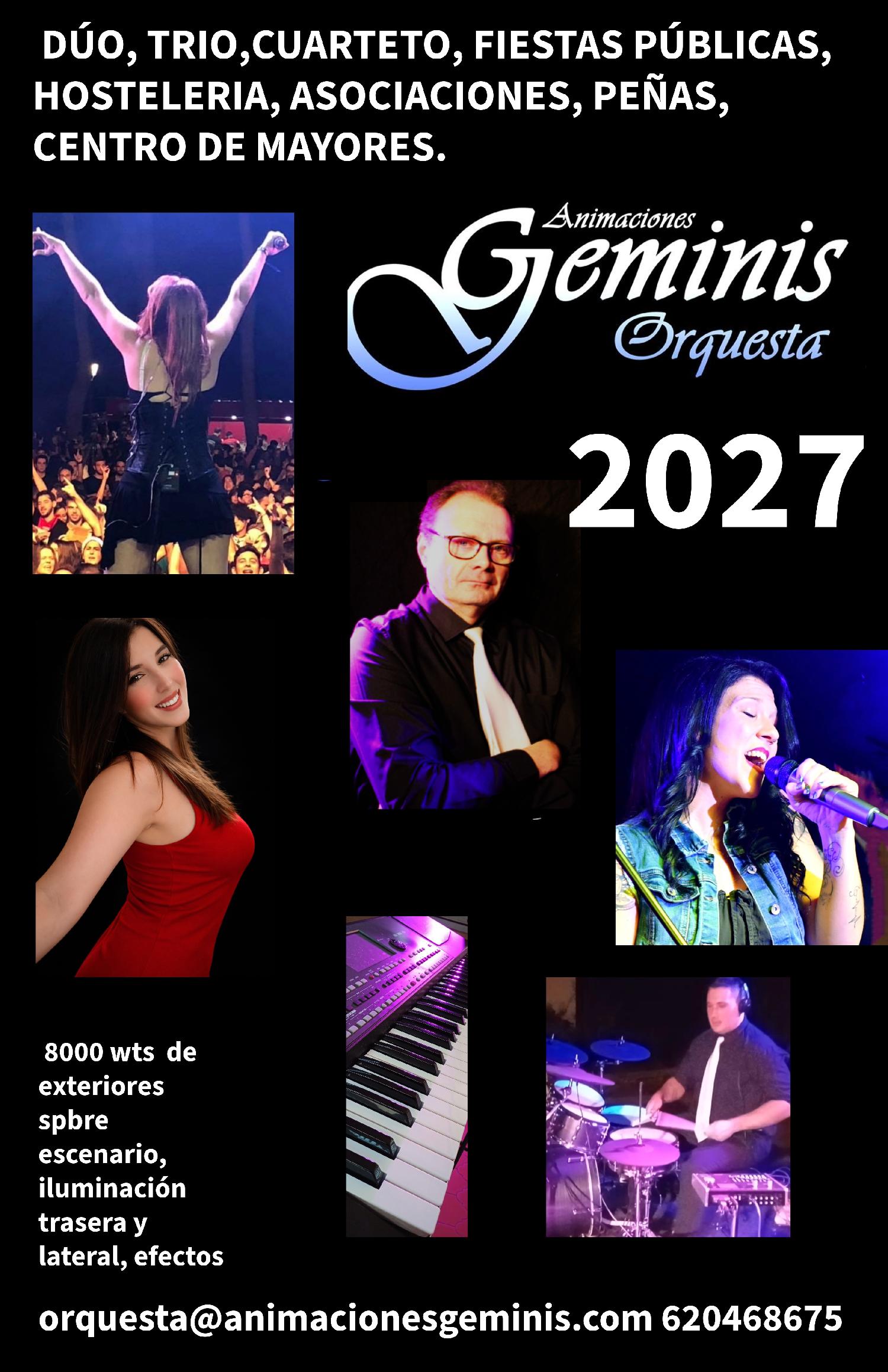 Animaciones Geminis Orquesta Versiones bailables en Madrid